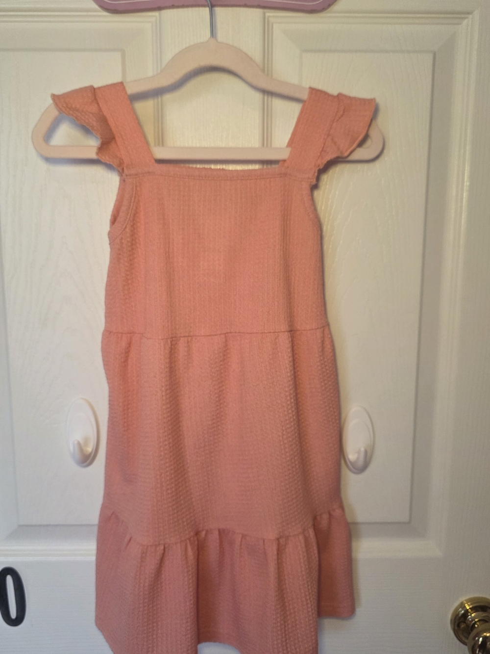 Rachel Zoe Peach Ruffled Strap Casual Dress